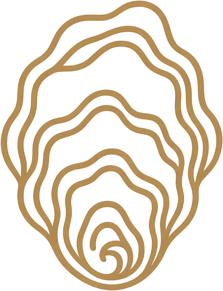 Gold oyster emblem
